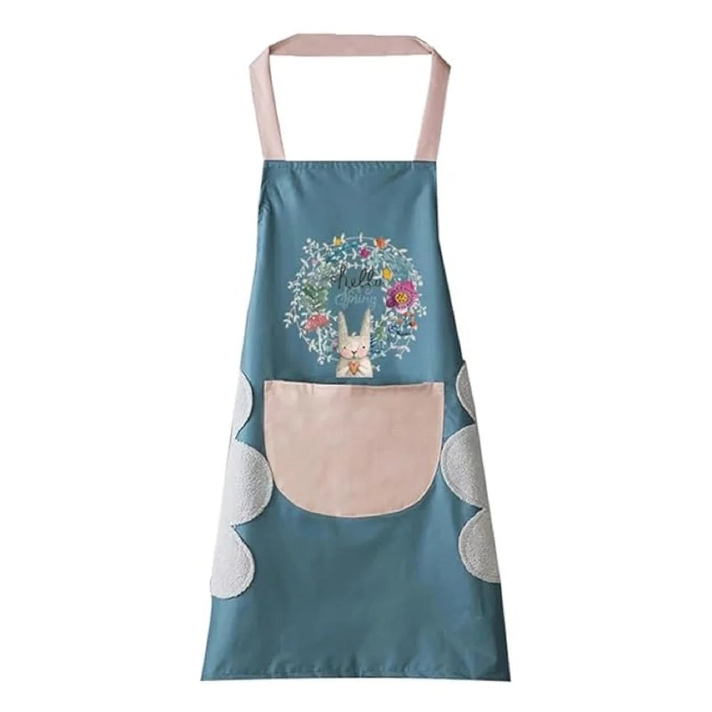 Waterproof Kitchen Pocket Apron Oil proof Kitchen Apron Cooking Apron With Pocket Hand Wiping