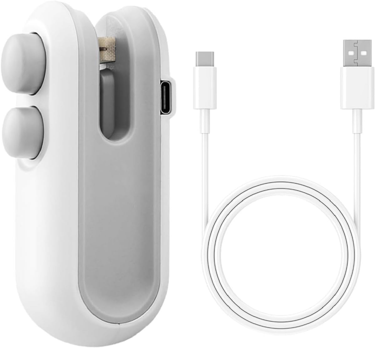 Portable Mini Sealing Machine 2 in 1 USB Rechargeable Magnetic Bag Sealer Heat Seal with Cutter