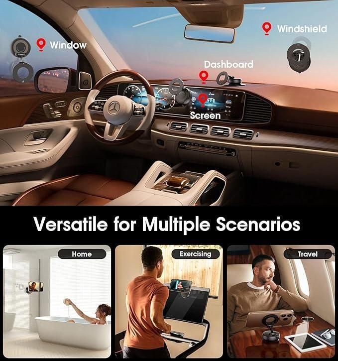 NewPicks K007 Magnetic Phone Holder – 360° Rotation | Strong Magnet | Universal Car & Desk Mount