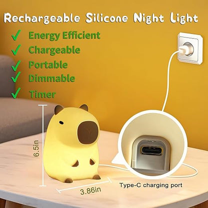 USB Rechargable Capybara Night Light