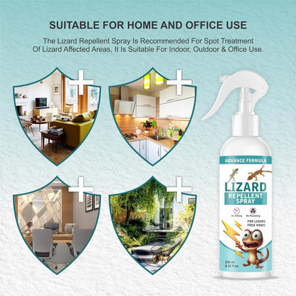 Lizard Repellent Home Spray – Cedarwood Scent Pest Control (250ML × Pack of 2) | Safe Indoor Liquid Formula