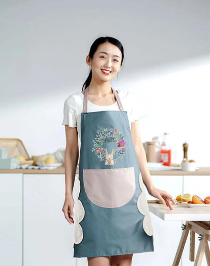 Waterproof Kitchen Pocket Apron Oil proof Kitchen Apron Cooking Apron With Pocket Hand Wiping