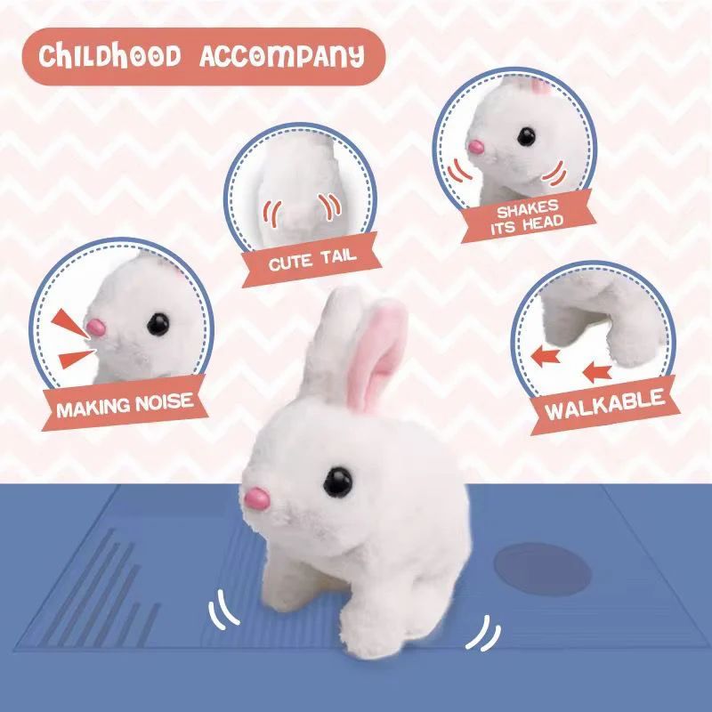 Interactive Hopping & Singing Bunny Plush Toy | Electronic Bunny Toy for Kids