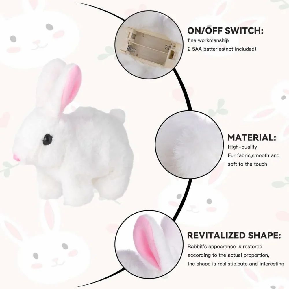 Interactive Hopping & Singing Bunny Plush Toy | Electronic Bunny Toy for Kids