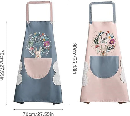 Waterproof Kitchen Pocket Apron Oil proof Kitchen Apron Cooking Apron With Pocket Hand Wiping