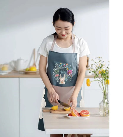 Waterproof Kitchen Pocket Apron Oil proof Kitchen Apron Cooking Apron With Pocket Hand Wiping