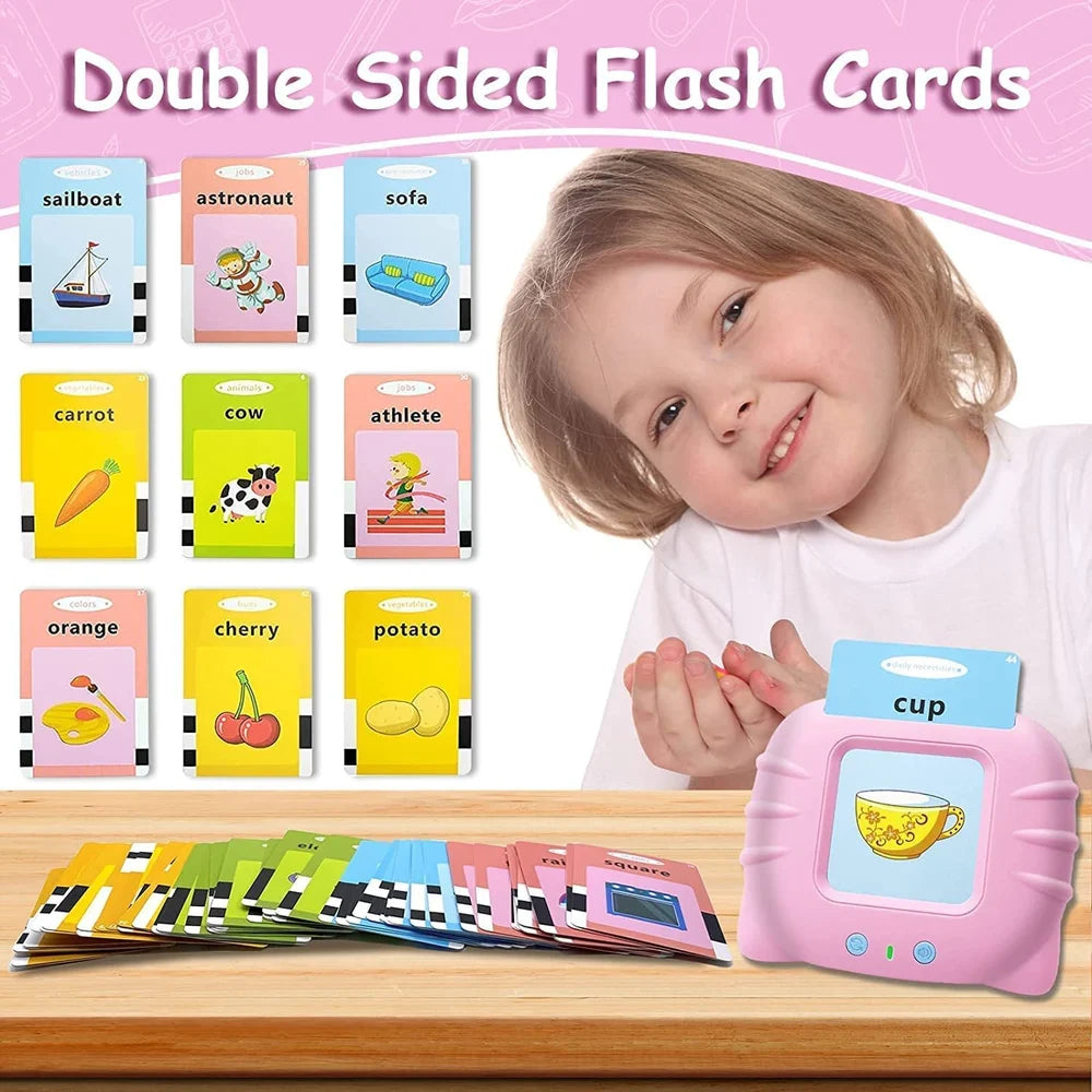 New Picks Talking Flash Card Reader , Rechargeable Educational Learning Talking Flash Cards for Kids