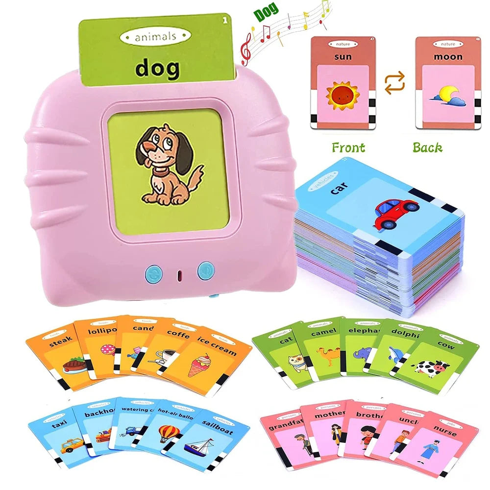 New Picks Talking Flash Card Reader , Rechargeable Educational Learning Talking Flash Cards for Kids